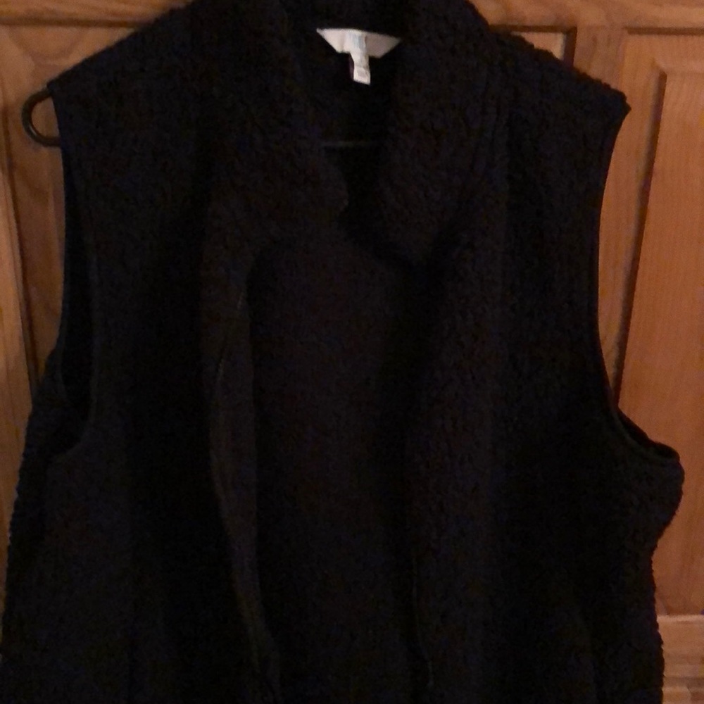 Black Sherpa vest